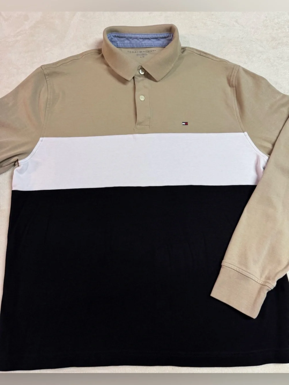 Tommy Hilfiger Men’s Colorblock Polo Shirt Size Large NWOT - Picture 2 of 4